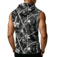 thumbnail image 7 of Men’s Sleeveless Hoodie Vest with Drawstring Hood and Front Pocket Casual Loose Fit Camouflage Print Athletic Top for Outdoor Activities, 7 of 7