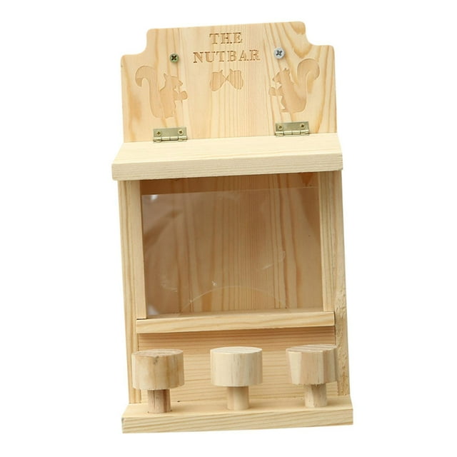 koolsoo Squirrel Feeder Backyard for Outside Garden Easy Filling Squirrel Feeder Box