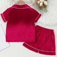 thumbnail image 4 of BJUTIR Girls Outfits Toddler Tracksuit Short Sleeve Indoor Short Sleeve Suit Summer Cartoon Pattern Suit Relaxed Red Clothing Set Size 7-8 Years, 4 of 9