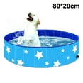 thumbnail image 1 of PVC Pet Swimming Pool Portable Foldable Pool Tub Bathtub Wash Tub Water Pond Pool Pet Pool & Kiddie Pools for Kids In The Garden-Blue, 1 of 9
