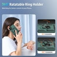 thumbnail image 6 of for iPhone 12 / iPhone 12 Pro Case with Slide Camera Cover HD Screen Protector Heavy Duty Military Grade Shockproof Magnetic Ring Holder Kickstand Phone Case for iPhone 12/12 Pro,Pine Green, 6 of 12
