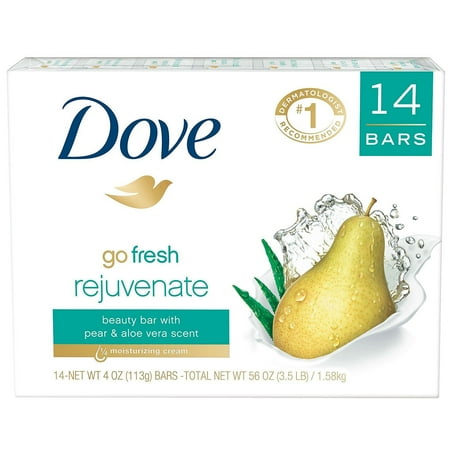 Dove Beauty Bar, Go Fresh Rejuvenate, 4 Oz, 14 Ct