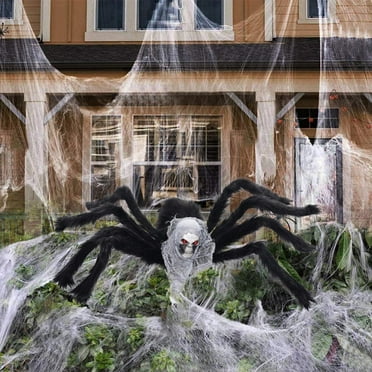 Halloween Giant Spider Decorations, Large Fake Spider with Straps Hairy ...