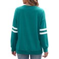 thumbnail image 5 of MOSHU Crewneck Sweatshirts for Women Striped Long Sleeve Shirts Fashion Fall Womens Sweatshirts Casual Fall Pullover Tops, 5 of 10