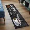 thumbnail image 5 of Black Coffee Vintage Kitchen Runner Rug 2x6 Washable Runners for Hallway Non Slip Farmhouse Coffee Cup Bean Large Area Rug Indoor Floor Carpet for Bathroom Laundry Entryway Bedroom Living Room, 5 of 8