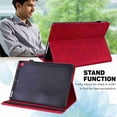 thumbnail image 3 of Dteck For Lenovo Tab M10 HD 2nd Gen (TB-X306X) / Tab M10 HD 2nd Gen (TB-X306F) 10.1" 2020 Tablet Slim Light Cover Embossed Leather Wallet Stand Case, Red, 3 of 9