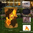 thumbnail image 6 of Solar Outdoor Lights, Realistic Stump Solar Flame Lantern Light, Flickering Fake Fire Solar Candles Lantern Outdoor Waterproof, Landscape Decorative Lights for Outside Garden Patio Yard Decor, 6 of 7