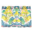 thumbnail image 7 of Yayeee Kitchen Curtains Tier Pair Light Filtering 27"x36" Rod Pocket Short Cafe Window Panel, Yellow Mountains, 7 of 7