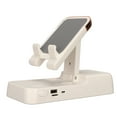 thumbnail image 4 of Cellphone Holder Wireless Speaker, Universal Built In Mic Stable HD Stereo Scratch Proof Phone Stand Speaker  For Gamepad White, 4 of 8