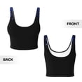 thumbnail image 5 of Lsque Black Blue Glitter Sparkles Printed Women'S Sports Bra, Compression, Moisture Wicking, High-Impact Sports Bra For Women,Supportive sports bra-X-Large, 5 of 9