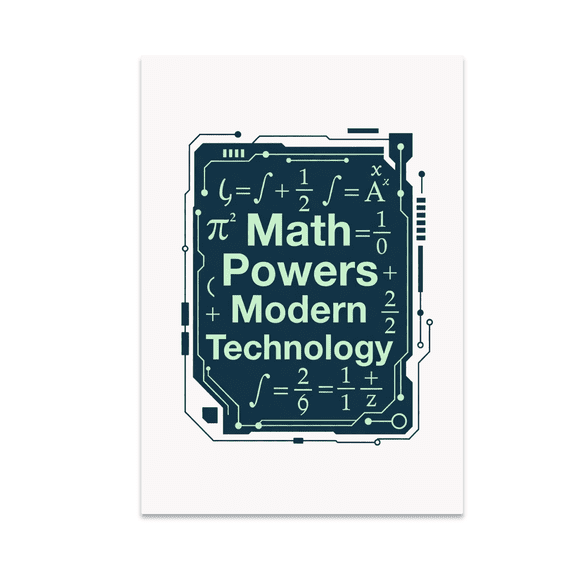 Futuristic Math Decor - Math Enthusiast - 13x19 Poster Print