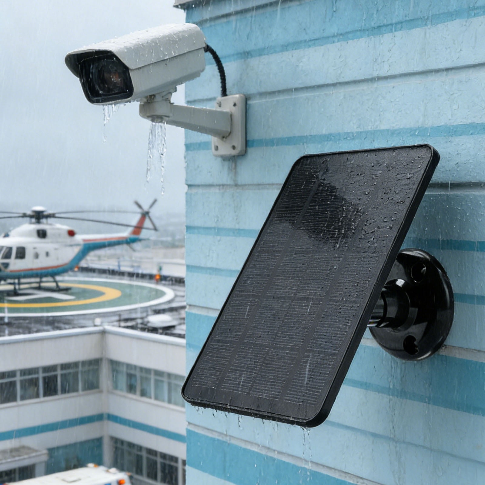 HUISZJ Solar Charging Board, 4W 5V Solar Charging Board Micro USB Monocrystalline Charging Panel for Camera/Small Home Light System