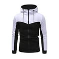 thumbnail image 5 of Frontwalk Mens Casual Slim Long Sleeve Coats Full Zipper Workout Sports Fitness Running Sweatshirt Hooded Jacket, 5 of 6