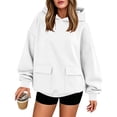 thumbnail image 4 of Neewe Womens Plain Classic Oversized Hoodies Pullover Sweatshirts Casual Clothes for Fall Winter, 4 of 7