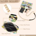 thumbnail image 3 of FORMRS Women Crossbody Purse with Chain Strap Vegan Leather Shoulder Handbag, Blue Floral Wave, 3 of 7