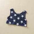 thumbnail image 5 of OAVQHLG3B 4th of July Baby Girl Outfits Boys Girls Independence Day American Flag Vest Shorts Headwear Clothes Set, 5 of 9