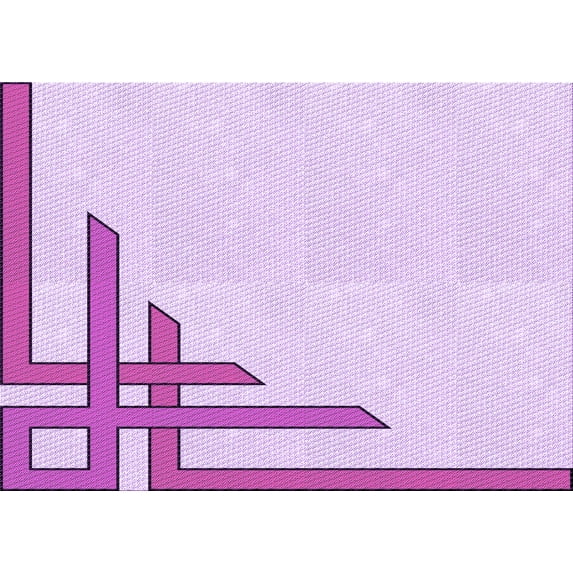 Ahgly Company Indoor Rectangle Patterned Tyrian Purple Area Rugs, 2' x 4'