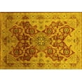 thumbnail image 1 of Ahgly Company Machine Washable Indoor Rectangle Oriental Yellow Traditional Area Rugs, 5' x 7', 1 of 4