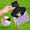 thumbnail image 4 of Haosy Purple Block Golf Mallet Putter Cover Strong Magnetic Leather Golf Club Headcover Closure, 4 of 7
