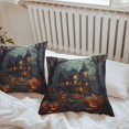 thumbnail image 4 of Outdoor Waterproof Pillow Covers Halloween Scary Haunted Castle Horror Pumpkin Decorative Throw Pillow Protectors,Spooky Night Forest Pillowcase Cushion Cases for Patio Sofa Garden,24x24in,2 Pack, 4 of 9