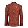thumbnail image 5 of COOFANDY Men's Floral Dinner Jacket Blazer Stylish Jacquard Suit Jacket Party Wedding Prom Tuxedo Dress Jacket, 5 of 9