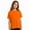 Safety Orange, variant on Couver Kids Girls Boys Solid Color Short Sleeve Cotton Blend T-Shirt, Everyday Summer Top, Carolina Blue, Extra Small, 1 Piece