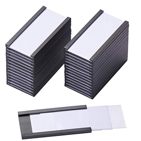 Porta Etiquetas Magnéticos EEOYU Paquete de 30 Unidades 2.5x5 cm