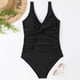 thumbnail image 4 of Traje de baño de una pieza para mujer, cómodo, liso, con almohadilla en el pecho, sin aros, Bikini con escote en V profundo OAVQHLG3B Store  lin121212, 4 of 4