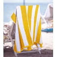 thumbnail image 6 of Utopia Towels 4 Pack Cabana Stripe Beach Towel, 30 by 60 Inches, Oversized 100% Ring Spun Cotton Pool Towels, Highly Absorbent Quick Dry Bath Towels for Beach, and Swim, Yellow, 6 of 8
