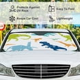 thumbnail image 4 of GZHJMY Car Front Windshield Sunshade UV Heat Protection, Foldable Auto Windshield Sun Visor for Sedan SUV Cute Rabbit Flowers, Car Sunscreen Blocks UV Rays Heat 51x27.5inch Keep Vehicle Cool, 4 of 5