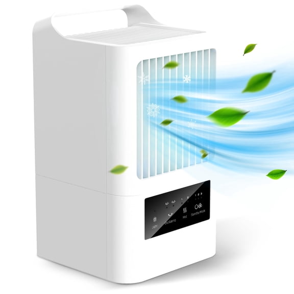 ALROCKET Portable Air Conditioner, Compact Evaporative Air Cooler with 120° Oscillation, 3 Speeds, 800ml Water Tank for Bedroom, Office & Small Rooms