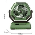 thumbnail image 6 of Portable Fan Strong Airflow Quiet 300° Rotation Rechargeable Battery Operated Tent Fan with LED Light Hooks for Camping Picnic, 6 of 8