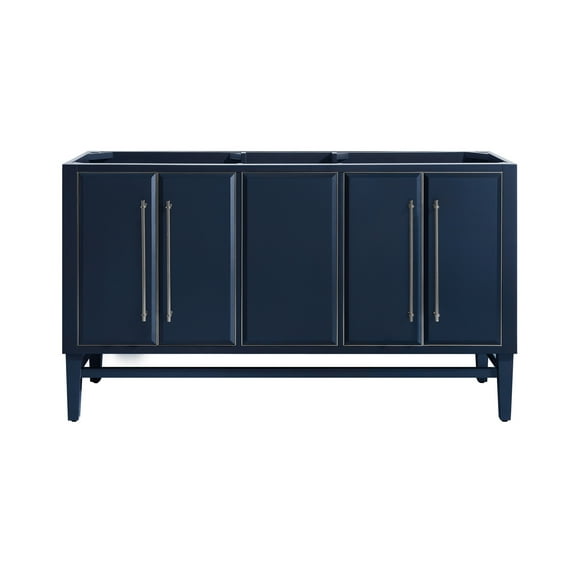 Avanity MASON-V60-NBS Mason 60" Double Free Standing Wood Vanity Cabinet Only - Blue