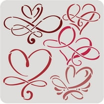 Love Sign Stencil 12x12" Infinity Heart Plastic Reusable Drawing Stencils Decoration Template for DIY