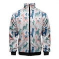 thumbnail image 3 of Chaqueta de manga larga informal con cremallera para hombre y mujer, con cuello levantado en 3D, de alpaca, de alta calidad, unisex, 3 of 5