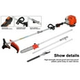 thumbnail image 5 of Floseru 2-Stroke Weed Eater, 52cc Gas Weed Wacker 5 in 1 Gas String Trimmer Multi Functional Garden Trimming Tools with Rubber Handle & Shoulder Strap Brush Cutter for Lawn, Garden and Yard, 5 of 11