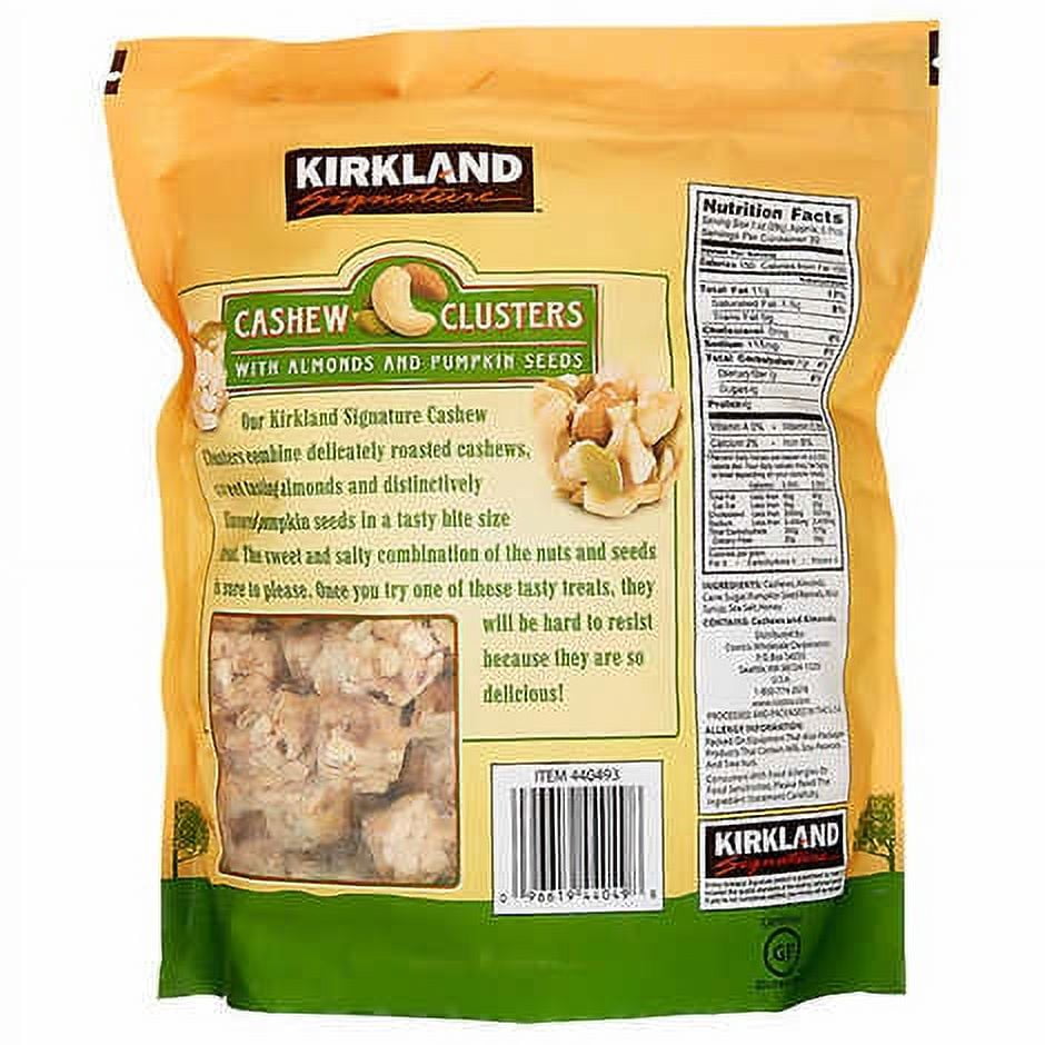 3 Pack | Kirkland Signature Cashew Clusters with Almonds and Pumpkin Seeds, 2 lb Bag
