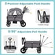thumbnail image 2 of Cochecito BABY JOY Wagon para 2 niños, cochecito doble plegable con manillar ajustable, toldo extraíble, arnés de seguridad, portavasos, bandeja para aperitivos y bolsa de almacenamiento (gris), 2 of 9