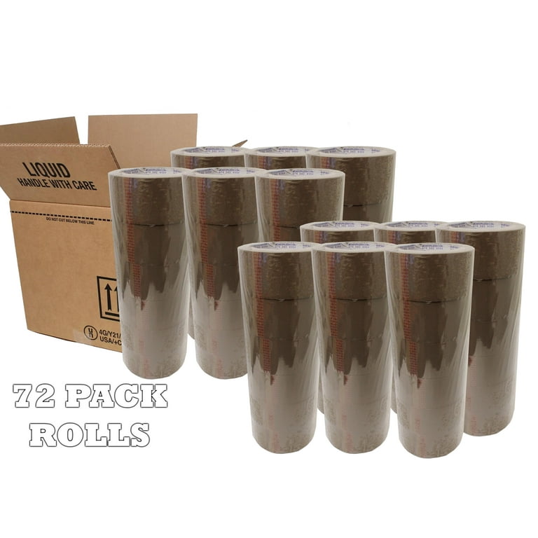 2 55 yds Brown Heavy Duty Packaging Tape 6PK Brown Transparent All-Purpose  Glossy Material for Office, School and Home Carton Sealing Tape for