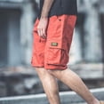 thumbnail image 5 of Thousandth Streetwear Cargo Shorts Men Vintage Elastic Waist Everyday Shorts Drawstring Casual Work Shorts Breathable Fashion Summer Shorts for Men, 5 of 8