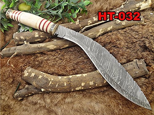 Custom Handmade Damascus Steel D-Guard Beautiful Sword With Leather Sheath 30'' 