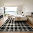 thumbnail image 3 of ODIKA Checkered Grid Inner Border Bathroom Plaidcircle Plaid Checked Vintage Playful for Dining Room, Basement, Large Office, Non-Slip Chair-Friendly, 3 of 7