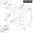 thumbnail image 6 of Euroco 36" Bathroom Vanity with Sink，Drawers, Solid Frame and MDF Board, 6 of 9