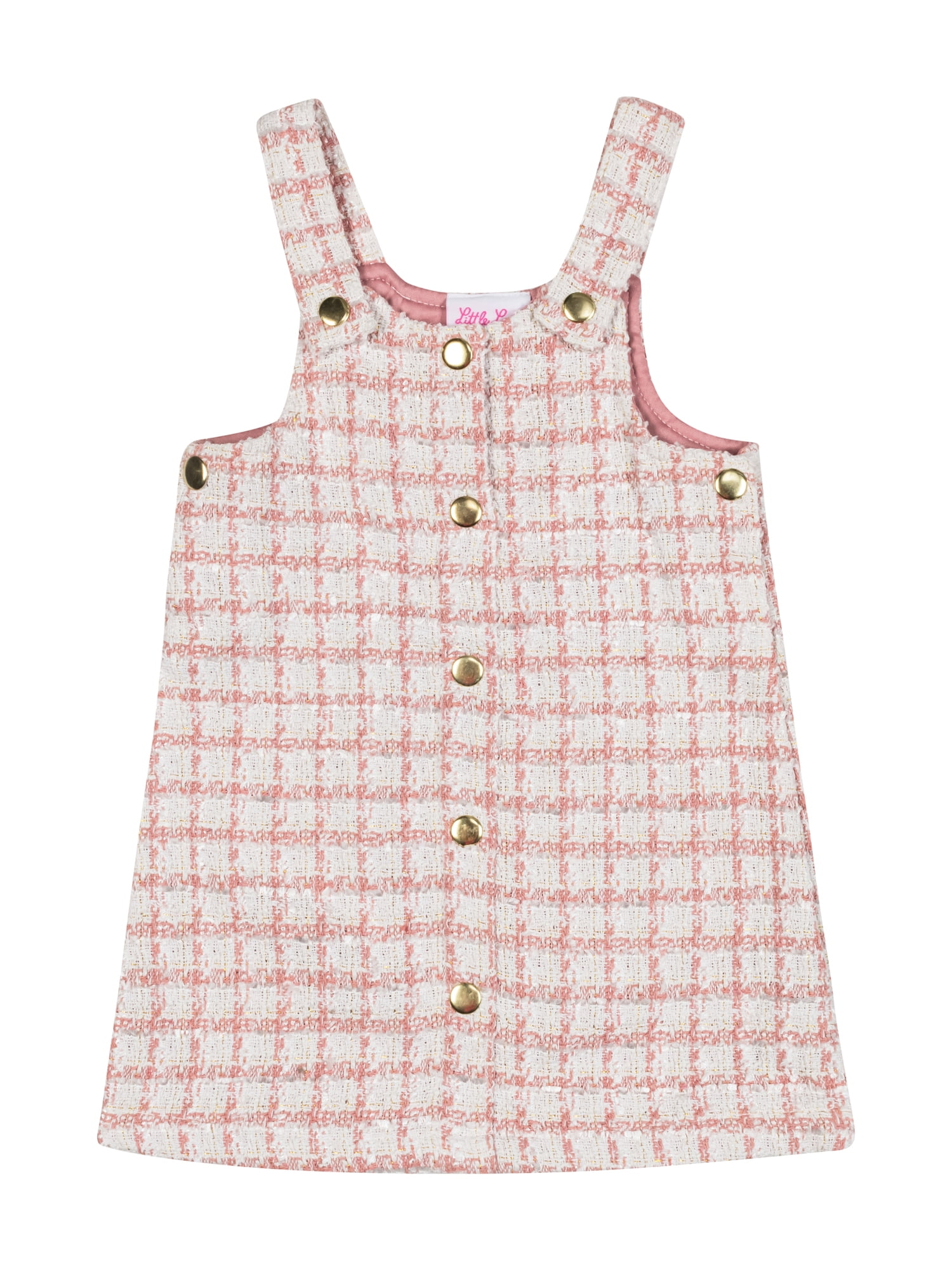 Little Lass Toddler Girls 2-Piece Jumper Set with Coordinating Headband, Sizes 2T-4T