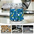 thumbnail image 6 of Yayeee Ashtray with Lid for Cigarette Smokeless Stainless Steel Home Ash Holder, Blue Abstract, 6 of 7