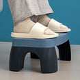 thumbnail image 2 of Squatting Toilet Stool Potty Poop Stool Non Slip Bathroom Step Stool Comfortable Squat Aid Stool Improve Posture PP Squatting Potty Stool (Blue), 2 of 5