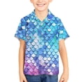 thumbnail image 3 of Garronmavis Mermaid Shirt for Girls 7-8 Short Sleeve Button Down Collar Hawaiian Shirts for Beach Vacation & Summer Holiday Lightweight Casual Daily School Play Wear, 3 of 7