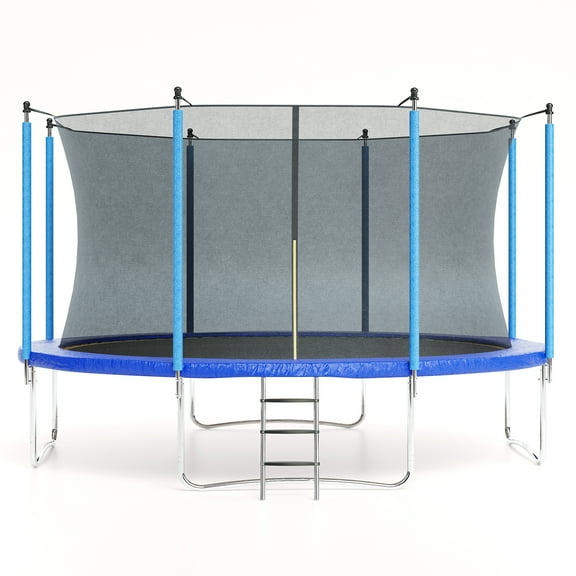 ChaoLink Trampoline, 10FT 12FT 14FT 16FT Trampolines for Kids & Adults, Trampoline with Enclosure, Ladder, Recreational Trampolines for Outdoor Jumpblue