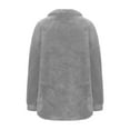 thumbnail image 5 of Htigea Fuzzy Fleece Sweatshirts for Women 1/4 Zip Up Long Sleeve Sherpa Pullover Soft Comfy Winter Warm Sweatshirt Tops Gray XL, 5 of 8