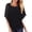 C402/Black, variant on XIYON Tank Top For Women Women Crew Neck Solid Color Vest With Loose Chiffon Bat Short Sleeve Flowing Shawl Double Layer Tunic Top Blouse Casual Trendy Clothes
